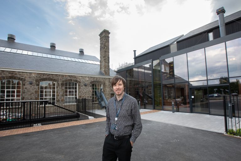 Jamie Grey at Penderyn Whisky Distillery, Swansea