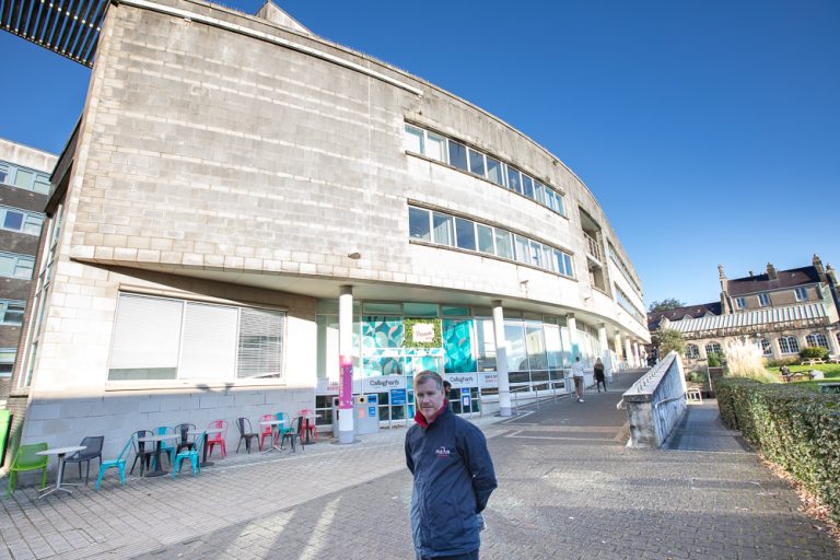 James Watts outside Case Study - The Callaghan Building