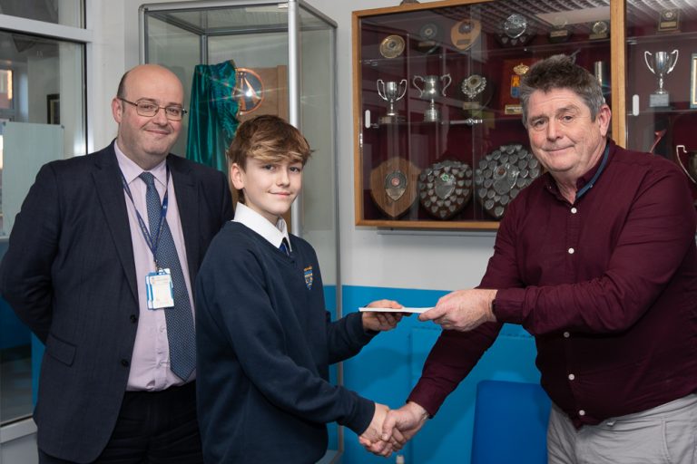 John Jones, Head Teacher of Glan Y Mor, Theo Pulman and Paul JOnes of Plexus FS