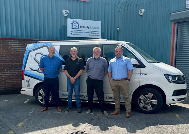 Simon Phillips, Plexus, Mike and Rob Paull, Security Solutions, Ross Adams, Plexus.