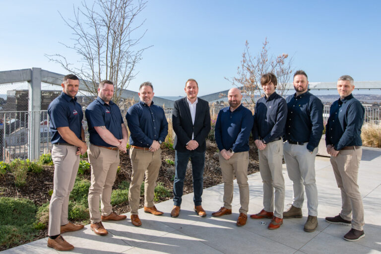 Tom Balfry, Gavin Heard, Ross Adams, Rob Stewart, Chris Thomas, Jamie Grey, Richard Bennett and Tim Bowen